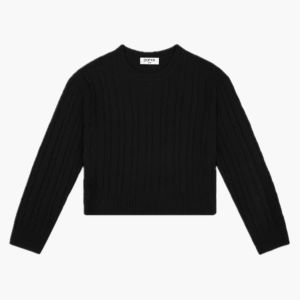Cable Knit Sweater Black