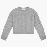 Cable Knit Sweater Heather Grey