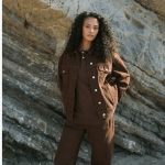 Oversized Denim Jacket Chocolate