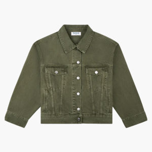 Oversized Denim Jacket Olive